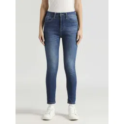 Pepe Jeans Blue Cotton High Rise Jeans-picture-11