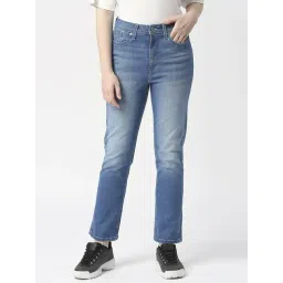 Pepe Jeans Blue Cotton High Rise Straight Jeans-picture-40
