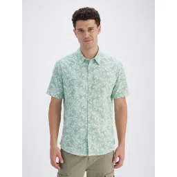 Pepe Jeans Blue Cotton Regular Fit Floral Print Shirt-picture-41