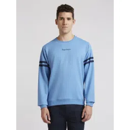 Pepe Jeans Blue Cotton Regular Fit Logo Printed Sweatshirt-picture-17