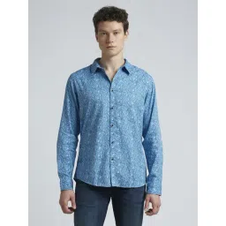 Pepe Jeans Blue Cotton Regular Fit Printed Shirt-picture-23