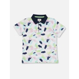 Pepe Jeans Boys Abstract Printed Polo Collar Pure Cotton T-shirt-picture-13