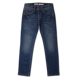 Pepe Jeans Boys Blue Solid Jeans-picture-42