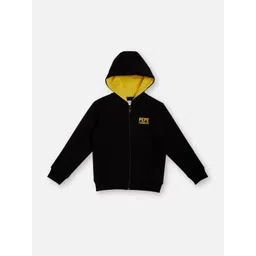 Pepe Jeans Boys Brand Logo Printed Hood Cotton Front-Open Sweatshirt-image-36