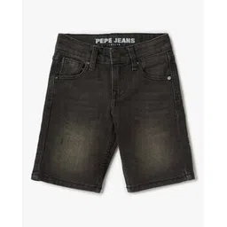 pepe jeans Boys Cashed Mid-Wash Slim Fit Denim Shorts-picture-21