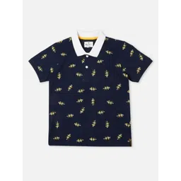 Pepe Jeans Boys Conversational Printed Polo Collar Pure Cotton T-shirt-picture-37