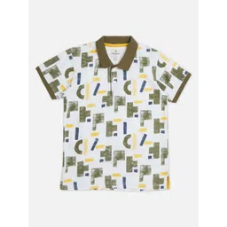 Pepe Jeans Boys Conversational Printed Polo Collar Pure Cotton T-shirt-picture-33