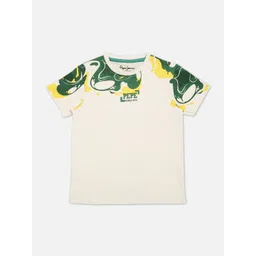 Pepe Jeans Boys Floral Printed Polo Collar Pure Cotton T-shirt-picture-21