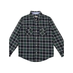 Pepe Jeans Boys Green Tartan Checked Casual Shirt-picture-38