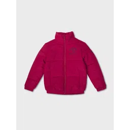 Pepe Jeans Boys Mock Collar Solid Puffer Jacket-picture-17