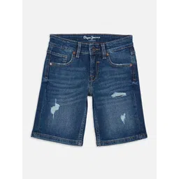 Pepe Jeans Boys Slim Fit Distressed Denim Shorts-picture-35