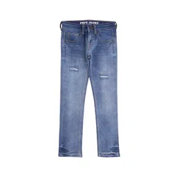 Pepe Jeans Boys Slim Fit Mildly Distressed Heavy Fade Stretchable Jeans-picture-14