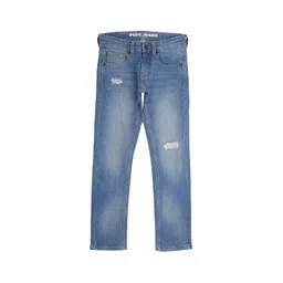 Pepe Jeans Boys Slim Fit Mildly Distressed Heavy Fade Stretchable Jeans-picture-43
