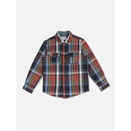 Pepe Jeans Boys Tartan Checks Spread Collar Long Sleeve Cotton Casual Shirt-picture-56