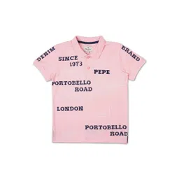 Pepe Jeans Boys Typography Printed Polo Collar Pure Cotton T-shirt-image-27