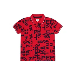Pepe Jeans Boys Typography Printed Polo Collar T-shirt-picture-22