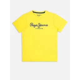 Pepe Jeans Boys Typography Printed Round Neck Pure Cotton T-shirt-image-38
