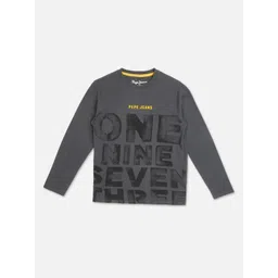 Pepe Jeans Boys Typography Printed Round Neck Pure Cotton T-shirt-picture-18