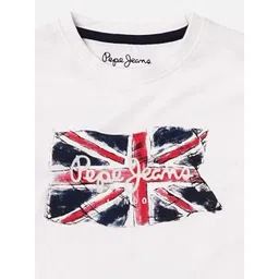 Pepe Jeans Boys Typography Printed Round Neck Pure Cotton T-shirt image 2