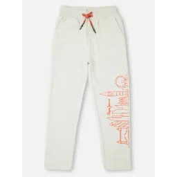 Pepe Jeans Boys White Graphic Print Joggers-picture-12