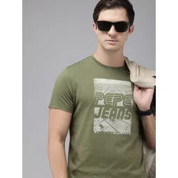 Pepe Jeans Brand Logo Printed Pure Cotton Slim Fit T-shirt-picture-21