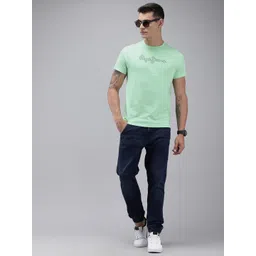 Pepe Jeans Brand Logo Printed Pure Cotton Slim Fit T-shirt-picture-28