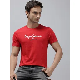 Pepe Jeans Brand Logo Printed Pure Cotton Slim Fit T-shirt-picture-12