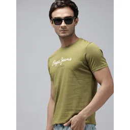 Pepe Jeans Brand Logo Printed Pure Cotton Slim Fit T-shirt-picture-14