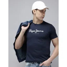 Pepe Jeans Brand Logo Printed Pure Cotton Slim Fit T-shirt-picture-16