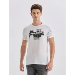 Pepe Jeans Brand Logo Printed Pure Cotton Slim Fit T-shirt-picture-17