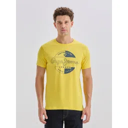 Pepe Jeans Brand Logo Printed Pure Cotton Slim Fit T-shirt-picture-13
