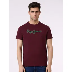 Pepe Jeans Brand Logo Printed Pure Cotton Slim Fit T-shirt-picture-19