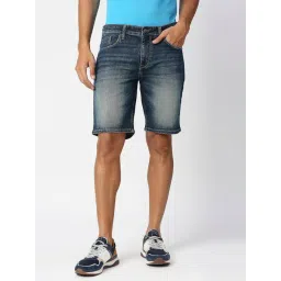 Pepe Jeans Dark Blue Regular Fit Denim Shorts-picture-33