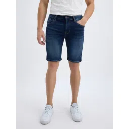 Pepe Jeans Dark Blue Slim Fit Denim Shorts-picture-28