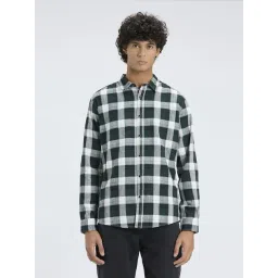 Pepe Jeans Dark Green Regular Fit Checks Shirts-picture-29