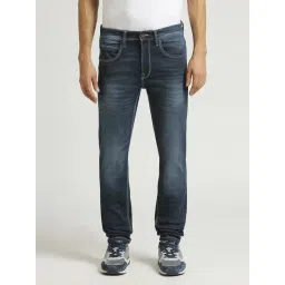 Pepe Jeans Dark Indigo Blue Cotton Slim Fit Jeans-picture-38