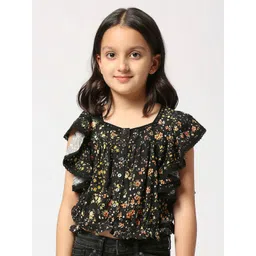 Pepe Jeans Girls Floral Printed Ruffle Top-picture-25