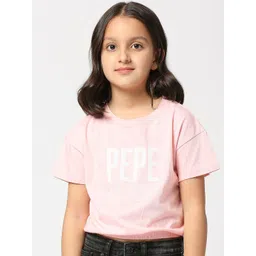 Pepe Jeans Girls Typography Printed Pure Cotton T-shirt-picture-41