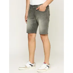 Pepe Jeans Grey Cotton Regular Fit Denim Shorts-picture-20