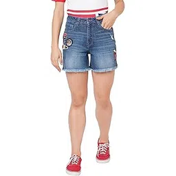 pepe jeans Jeans Ladie's Board Shorts (PL204388J67_MED Light Indigo_26)-picture-11