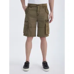 Pepe Jeans Khaki Cotton Regular Fit Cargo Shorts image 1