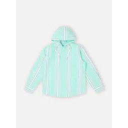 Pepe Jeans Kids Aqua Blue Striped Full Sleeves Shirt-picture-26