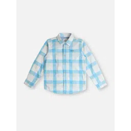 Pepe Jeans Kids Blue & White Checks Full Sleeves Shirt-picture-32