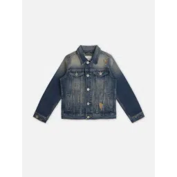 Pepe Jeans Kids Blue Distressed Full Sleeves Denim Jacket-picture-34