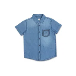 Pepe Jeans Kids Blue Solid Shirt-picture-28