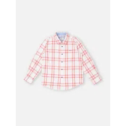 Pepe Jeans Kids Peach & White Checks Shirt-picture-35