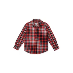Pepe Jeans Kids Red Cotton Chequered Full Sleeves Shirt-picture-37