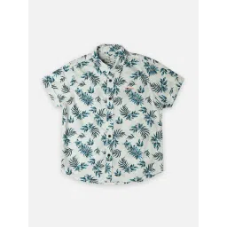 Pepe Jeans Kids White & Blue Printed Shirt-picture-10