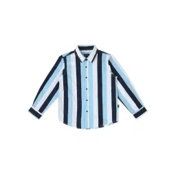 Pepe Jeans Kids White & Blue Striped Full Sleeves Shirt-picture-17
