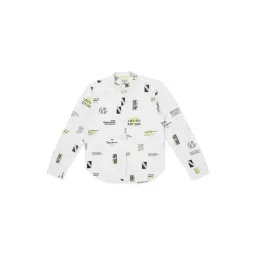 Pepe Jeans Kids White Cotton Printed Full Sleeves Shirt-picture-33